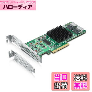 �y���������z10Gtek Internal PCI Express SAS/SATA HBA RAID Controller Card�A8�|�[�g 6Gb /s�ALSI SAS2008�{�[�h�i�`�b�v�j�����ALSI 9211-8I����