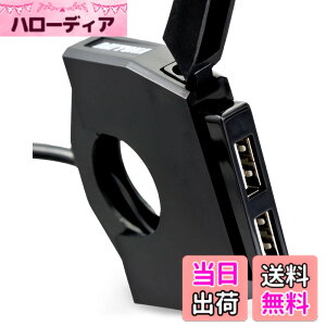 �y���������z�f�C�g�i(Daytona) �o�C�N�p USB�d�� USB-A 24W iPhone/Android�Ή� �u���[�L�X�C�b�`�ڑ� ���C���L�[�A�� ��t��13.5mm �X�����_�[USB 2�|�[�g 98438