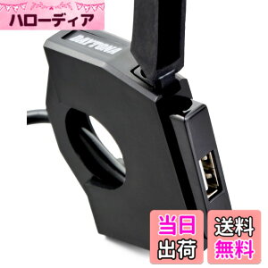 �y���������z�f�C�g�i(Daytona) �o�C�N�p USB�d�� USB-A 12W iPhone/Android�Ή� �u���[�L�X�C�b�`�ڑ� ���C���L�[�A�� ��t��13.5mm �X�����_�[USB 1�|�[�g 98437