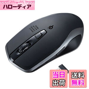 �y���������z�T�����T�v���C(Sanwa Supply) ���C�����X�[�d�}�E�X Qi�Ή� �u���[LED 5�{�^�� ��^ �u���b�N MA-WBL157BK