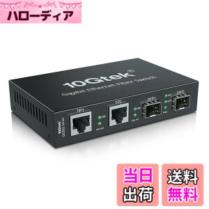�y���������z10Gtek �M�K�r�b�g �����f�B�A�R���o�[�^�[ 1.25Gb/s 2xSFP�|�[�gto 2x10/100/1000Base-Tx