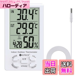 �y���������zNeoteck �����x�v ���x± 1�x �Z���T�[ LCD�f�W�^�� �����O���x �������x �u���|�����p �����x���� �ƒ�p �M���Ǘ\�h (�� 3m�R�[�h)