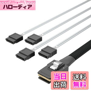 �y���������z10Gtek ���� Mini SAS 36Pin(SFF-8087) �I�X to 4x SATA 7Pin ���X �@���A�E�g �P�[�u��, 0.5���[�g��