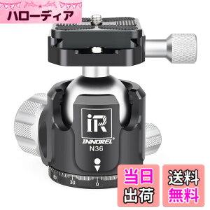 �y���������zINNOREL ���R�_�� �{�[���_�� �����_�� N�V���[�Y ��d�S �ω׏d�ő�20kg �{�[���w�b�h���a 36mm ���� CNC �A���~���� �O�r ��r ��჌�t �B�e DSLR �r�f�I�J�����p 360�x��] �p�m���} 