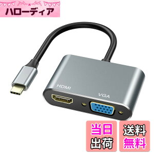 �y���������zUSB Type C to HDMI VGA �A�_�v�^�AVilcome 2 in 1 Thunderbolt 3 to VGA HDMI 4K UHD�R���o�[�^ �A�_�v�^ MacBook/MacBook Air 13inch 2018/iPad Pro 2018/Surface Go/Book 2/Galaxy S10/USB C �f�o�C�X�Ή� �c