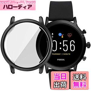 �y���������zMiimall Fossil Gen5 Carlyle HR ��p�P�[�X Fossil Gen5 Carlyle HR�J�o�[ �\�t�g �҂�����Ή� �C�菝�h�~ �h�Ռ� �����ߗ� TPU�ޗ� �S�ʕی� ����h�~Fossil Gen5 Carlyle HR �o���p�[�i�u���b�N�j