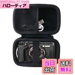 �y���������zOLYMPUS(�I�����p�X) Tough TG-7/TG-6/TG-5/TG-4 �f�W�^���J������p���[�P�[�X-WERJIA (storage case-Black)