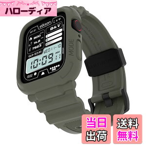 �y���������z[elkson] �A�b�v���E�H�b�` �o���h 45mm 44mm �o���p�[�P�[�X�t�� ���ȃ����Y�o���h Apple Watch SE2 iWatch Series 9 8 7 6 5 4�p, Quattro Pro Series �X�|�[�c�~���^���[�ی�P�[�X �v���e�N�^�[ 