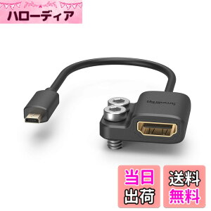 �y���������zSmallRig Micro HDMI-D to HDMI-A�ϊ��A�_�v�^�[ Micro HDMI-DM�i�I�X�j �� HDMI-AF�i���X�j�A�_�v�^�[�P�[�u�� A7R IV & A7RIII & A7III & A7II & A7RII, X-T2 & X-T3�ȂǑΉ� 14cm 4K@60HZ-3021
