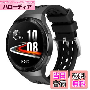 �y���������zComtax For HUAWEI Watch GT2e �o���h ��p �V���R���o���h �����x���g �X�|�[�c�o���h �t�@�[�E�F�C �E�H�b�` Watch GT 2 46mm�X�}�[�g�E�H�b�`�Ή� (�u���b�N)