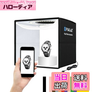 �y���������zPULUZ 25CM �B�e�{�b�N�X LED�r�[�Y104�� �F���x5500-5800K ���F��95�ȏ�A�_���z�t�� 6���̗��ʔw�i�� (���v12�F) Photo Light Box �A�N�Z�T���[ �B�e�@�� �t�B�M���A �B�e �ȈՃX�^�W�I �ʐ^