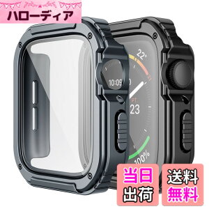 �y���������z2������ Adepoy �R���p�`�u�� Apple Watch Series 6/5/4/SE 44mm �p �P�[�X ��� �A�b�v���E�H�b�`�P�[�X �S�ʕی�J�o�[ �ϏՌ� �X�|�[�c�P�[�X ���� �Ռ� �z�� ���h�~ Apple watch �P�[�X 44mm