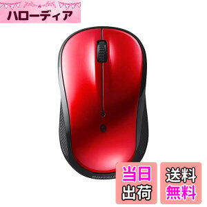 �y���������z�o�b�t�@���[ Bluetooth Blue LED �É� 3�{�^�� �}�E�X ���b�h Windows/Mac/Chrome/Android/iOS/iPadOS�Ή� �d�r�������ő�450�� �y�� BSMBB105RD