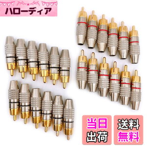 �y���������zMeliore �����b�L RCA �v���O �[�q �͂� ���X �^�C�v �I�X PLUG TYPE �^�C�v B �P�[�u�� ���� �ԍ� ���b�h �u���b�N 24�� �Z�b�g