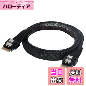 �y���������zCablecc PCI-E �X�������C�� SAS 4.0 SFF-8654 4i 38�s�� �z�X�g - SFF-8654 �X���� SAS �^�[�Q�b�g�P�[�u�� 50cm