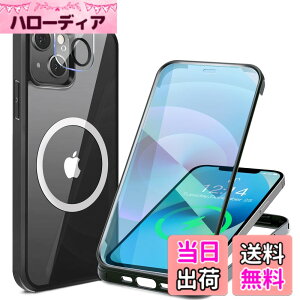 �y���������zHAUTRKBG iPhone 13 Mini �p �P�[�X �N���A ���ʋ����K���X 360°�S�ʕی� [MagSafe�Ή�] [�J�����t�C������] [�s�q�^�b�`] �}�O�Z�[�t ���C�����X�[�d�Ή� �ČRMIL�K�i�擾 �ϏՌ� �A�C�t