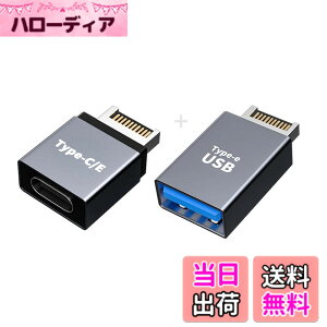 �y���������zNFHK USB 3.1 �t�����g�p�l���w�b�_�[ �I�X Type-E to Type-A & Type-C USB-C �}�U�[�{�[�h�g���f�[�^�A�_�v�^�[ 2��