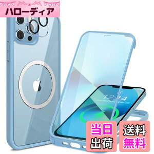 �y���������zHAUTRKBG iPhone 13 Mini �P�[�X �N���A ���ʋ����K���X 360°�S�ʕی� [MagSafe�Ή�] [�J�����t�C������] [�s�q�^�b�`] �}�O�Z�[�t ���C�����X�[�d�Ή� �ČRMIL�K�i�擾 �ϏՌ� �A�C�t�H