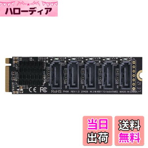 �y���������zXiwai NGFF NVME M-Key PCI Express to SATA 3.0 6Gbps 5�|�[�g �A�_�v�^�[ �R���o�[�^�[ �n�[�h�h���C�u�g���J�[�h JMB585 2280