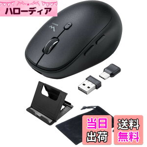 �y���������z�T�����_�C���N�g ���C�����X�}�E�X �[�d�� �É� Type-C Type-A 5�{�^�� (�߂�/�i�ރ{�^������) dpi�ؑ� �X�}�z�X�^���h���|�[�`�t�� 400-MAWC173BK