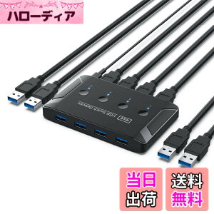 �y���������zNFHK KVM USB3.0�X�C�b�`�Z���N�^�[�L�[�{�[�h�}�E�X�X�L���i�[�v�����^�[�p��4�̃f�o�C�X�����L����4�|�[�gPC