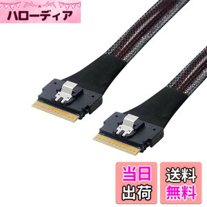 �y���������zNFHK PCI-E Slimline SAS 4.0 SFF-8654 8i74pin�z�X�g����SFF-865474Pin SlimSAS�^�[�Q�b�g�P�[�u��50cm