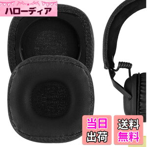 �y���������zGeekria �C���[�p�b�h�݊��� �p�b�h �}�[�V���� Marshal Major III Wired, Major III Bluetooth Wireless, MID ANC �w�b�h�z���ɑΉ� �p�b�h �C���[/�C���[�J�b�v (�v���e�C�����U�[/�u���b�N)
