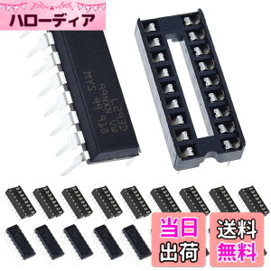 �y���������zDAOKAI 10 �� L293D �X�e�b�s���O ���[�^�[ �h���C�o�[ �R���g���[���[ DIP16 4 �`�����l�� ���[�^�[ �h���C�o�[ �`�b�v Arduino �p 10 �� 16P IC �\�P�b�g�t��