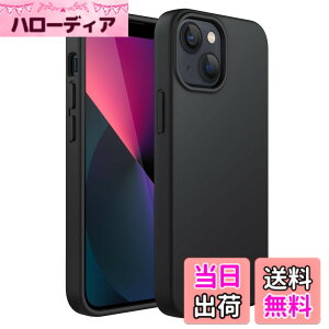 �y���������zJETech iPhone13 mini �V���R���P�[�X(5.4�C���`��p) �V���L�[�\�t�g�^�b�`�t���{�f�B�ی�P�[�X �}�C�N���t�@�C�o�[���C�j���O�t���ϏՌ��J�o�[ (�u���b�N)