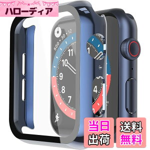 �y���������zULOE �Ή� Apple Watch Series 6 / SE3 (2025) / SE2 / SE / SE2 / Series 5 / Series 4 40mm �p �P�[�X, �Ή��A�b�v���E�H�b�` 6/SE3/SE2/SE/ 5 /4 40mm �ی�J�o�[ �K���X�t�B���� ��̌^ PC�f�ޑS�ʕی�i�u��