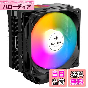 �y���������zupHere CPU�N�[���[�T�C�h�t���[�^ LGA1700�Ή� �����\ ARGB PWM�t�@���̗p AURA Sync���� 5V 3PIN ARGB/Auto RGB �q�b�g�p�C�v6�{ AM4�Ή� �����yS6C�z �c