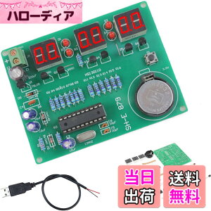�y���������zDAOKAI AT89C2051 6�f�W�^�����v�L�b�g LED�d�q���vDIY�L�b�g 9V-12V USB�j��2�c�t��LED�f�W�^���`���[�u�f�B�X�v���C ���w�Z�d�q�H�w���D�Ƃ̂��߂�