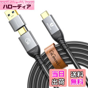 �y���������zGiGimundo USB 3.2 Gen 2x2 �P�[�u�� 2-in-1 USB-A/C to USB-C�y20gbpS�����f�[�^�]�� 4K 100W�}���[�d 4K@60Hz�f���o�� PD�Ή� �zThunderbolt 3/MacBook/iPad Pro/Switch��Type-C�@��Ή�(2m)