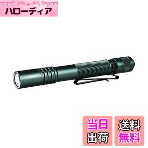 �y���������zACEBEAM Pokelit 2AA �����d�� ����519A LED �����F�� 5000K �����F 600���[���� ���^�y�����C�g �P�O�d�r�Ή� USB-C�[�d�� IP68�h�� ���p�_���ő�13.5�� ���肵���p�t�H�[�}���X led �t���b�V