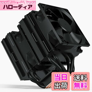 �y���������zupHere CPU�N�[���[�T�C�h�t���[�^ ��� CPU�t�@�� �f���A��92mm�t�@���̗p �q�b�g�p�C�v6�{ �É� AM4�Ή� Intel LGA1700/1200/115X�Ή� ���yD96K�z