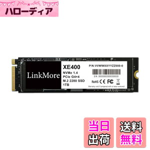 �y���������zLinkMore XE400 1TB M.2 2280 PCIe Gen4x4 NVMe 1.4 SSD (�ő�Ǎ�5000MB/s)