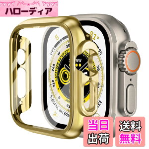 �y���������zKIMOKU �R���p�`�u�� Apple Watch �P�[�X Series SE2/SE/9/8/7/6/5/4 45mm 44mm 41mm 40mm PC+TPE�ގ� �ی�P�[�X ���ϋv �ϏՌ� �R���p�`�u���A�b�v���E�H�b�` �P�[�X���y�� �ی�J�o�[ (�S�[���h, 49