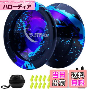 �y���������zYoyo Professional,Metal Responsive Yo yo for Kids Beginners, Unresponsive Yo yo for Adults Intermediate-Advanced Players with U Type KK Bearing + Glove and 10 Replacement Yoyos Strings(Blue)