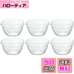 �y���������zHARIO(�n���I) ���{�� �ϔM�K���X�� �Ќ��{�E�� 200ml KB-20-BK 6�Z�b�g �N���A