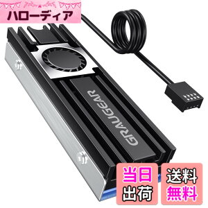 �y���������zGRAUGEAR M.2 2280 SSD�q�[�g�V���N �A���~�j�E�� 20mm�̍����t�@�� �����̃q�[�g�p�C�v ���w�̃q�[�g�V���N�f�b�L �T�[�}���p�b�h�Ƃ����f�U�C�� NVME NGFF SATA M.2 SSD�ɋ��͂ȗ�p���