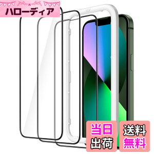 �y���������zJETech iPhone 17e (2026) / iPhone 16e / iPhone 13 / 13 Pro �S�ʕی�t�B���� �����K���X�t�B���� ���� �K�C�h�g�t�� �P�[�X�Ɋ��Ȃ� HD�N���A 6.1�C���`�f�B�X�v���C 3���Z�b�g