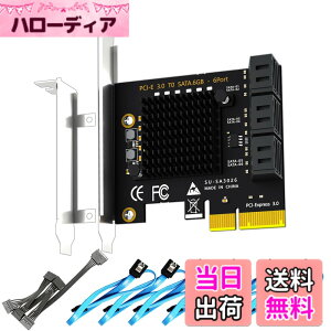 �y���������zGLOTRENDS SA3026-C 6�|�[�g���݃{�[�hPCIe X4 SATA�g���J�[�h�ASATA����ѓd���P�[�u���t���AWindows�ALinux�AMac OS�ANAS�Ή�