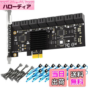 �y���������zGLOTRENDS SA3116-C 16�|�[�g ���݃{�[�h PCIe X1 SATA�g���J�[�h�ASATA����ѓd���P�[�u���t���AWindows�ALinux�AMac OS�ANAS�Ή�