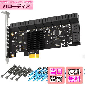 �y���������zGLOTRENDS SA3120-C 20�|�[�g ���݃{�[�h PCIe X1 SATA�g���J�[�h�ASATA����ѓd���P�[�u���t���AWindows�ALinux�AMac OS�ANAS�Ή�