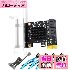 �y���������zGLOTRENDS SA3034A 4�|�[�gPCIe SATA3.0�g���J�[�h�AOS�u�[�g���T�|�[�g�ASATA�P�[�u�������1:5 SATA�X�v���b�^�d���P�[�u�����܂ށAWindows,Linux,Mac OS,NAS�ƌ݊�������
