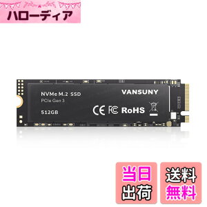 �y���������zVansuny ����SSD 512GB PCle 3.0 NVMe M.2 SSD �ő�3000MB/�b 3D NAND NVMe M.2 2280 �����\���b�h �X�e�[�g �h���C�u PCIe SSD ��荂���� PC �ƃ��b�v�g�b�v�p