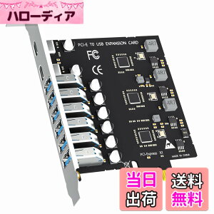 �y���������zGLOTREND U6A2C 8 �|�[�g PCIe ���݃J�[�h�AType-C 2 �|�[�g�{Type-A 6 �|�[�g�iUSB 3.2 Gen 1�j�AWindows/Linux �Ή��iMac OS ��Ή��j