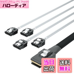 �y���������z10Gtek Mini SAS 6G���� 36Pin(SFF-8087) �I�X to 4x SATA 7Pin ���X �t�@���A�E�g �P�[�u��, 0.8���[�g��