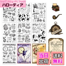 【送料無料】PH PandaHall 7枚セット クリアスタンプ 欧風 レトロ 透明スタンプ 動物 結婚式 春 透明印鑑 アルバム 手帳用 スクラップブック用 手紙装飾 レトロ デコレーションシ DIY道具 アクセサリー