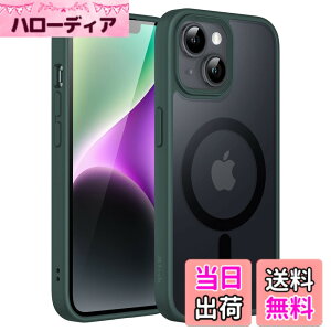 �y���������zJETech iPhone 14 6.1�C���`�p �}�O�l�b�g �P�[�X MagSafe�ɑΉ� �������̃}�b�g�w�� ���^ �ϏՌ� �J�o�[ (�Z���ΐF)